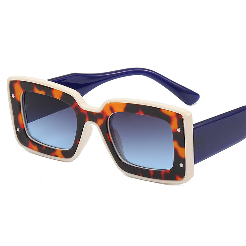 Damen Oversized Sonnenbrille im modernen Quadratrand Karnz