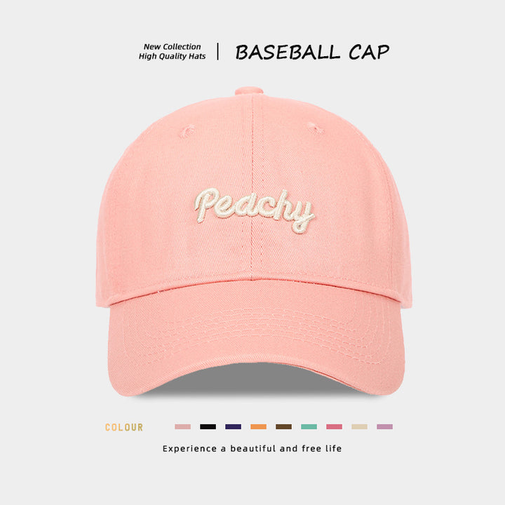 Stylische Pfirsich bestickte Baseballmütze