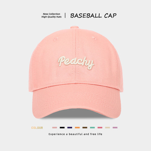 Stylische Pfirsich bestickte Baseballmütze