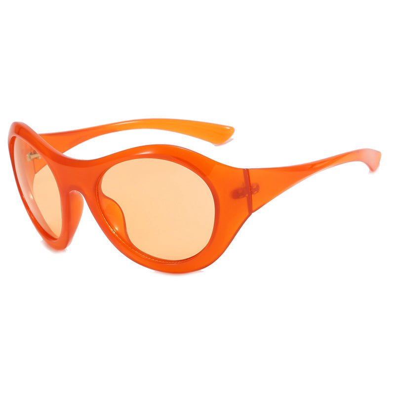Damen Retro-inspirierte Sonnenbrille mit oversized Rahmen und schützenden Gläsern Karnz