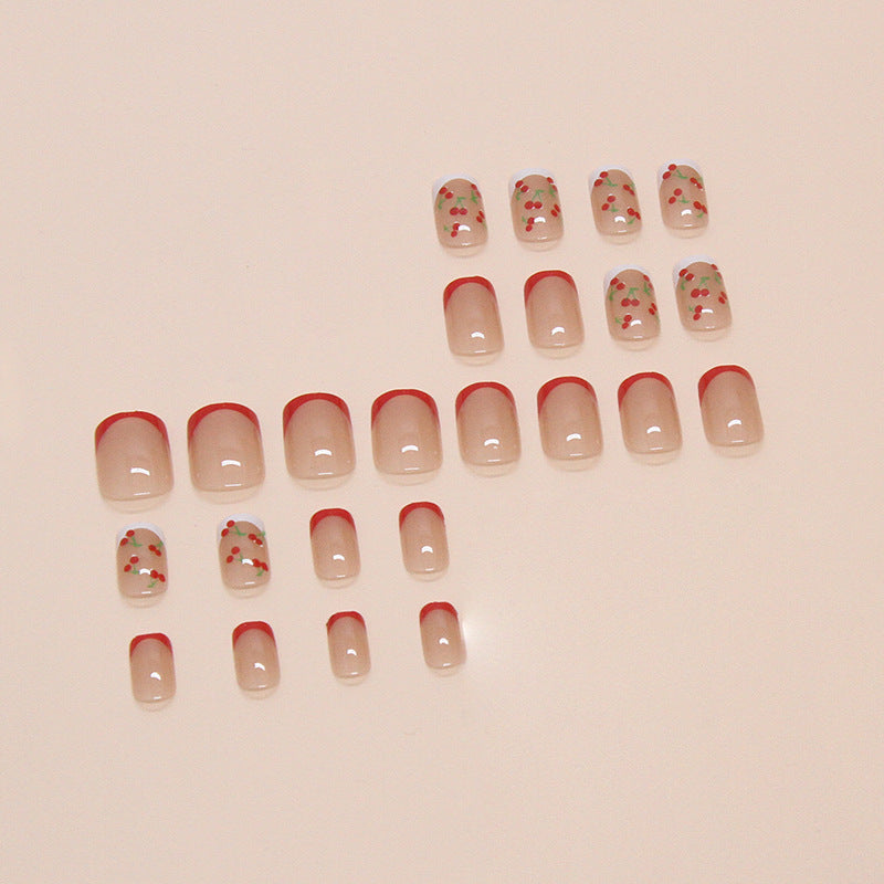Blumige Acryl Press-On Nagelspitzen Karnz