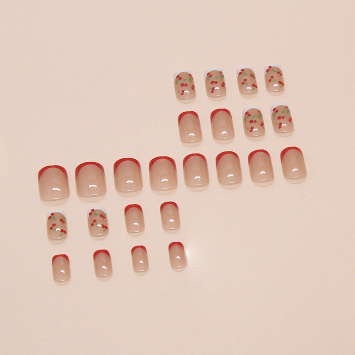 Blumige Acryl Press-On Nagelspitzen Karnz