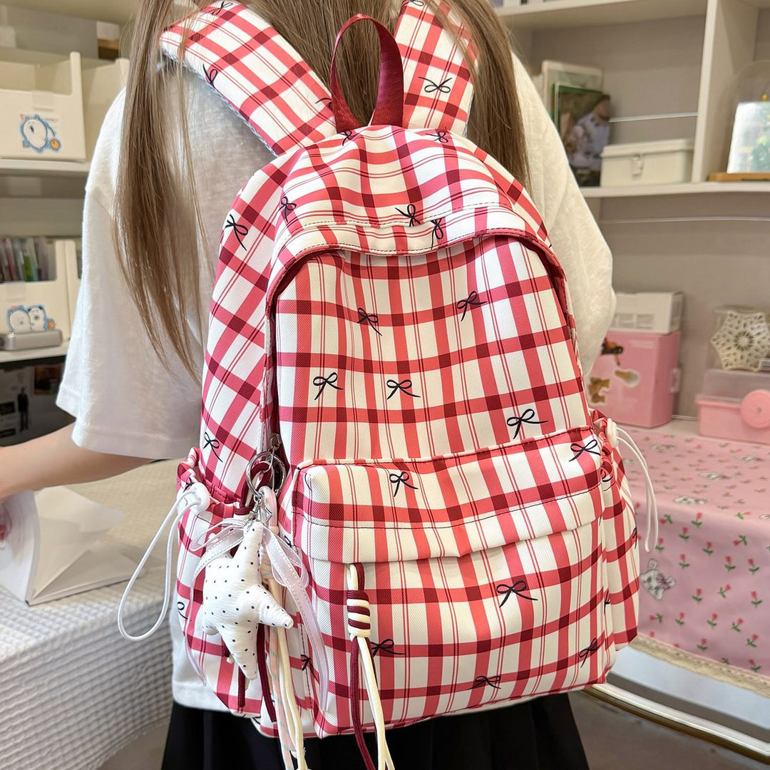 Liebliche, mit Schleife verzierte Alltags-Rucksack