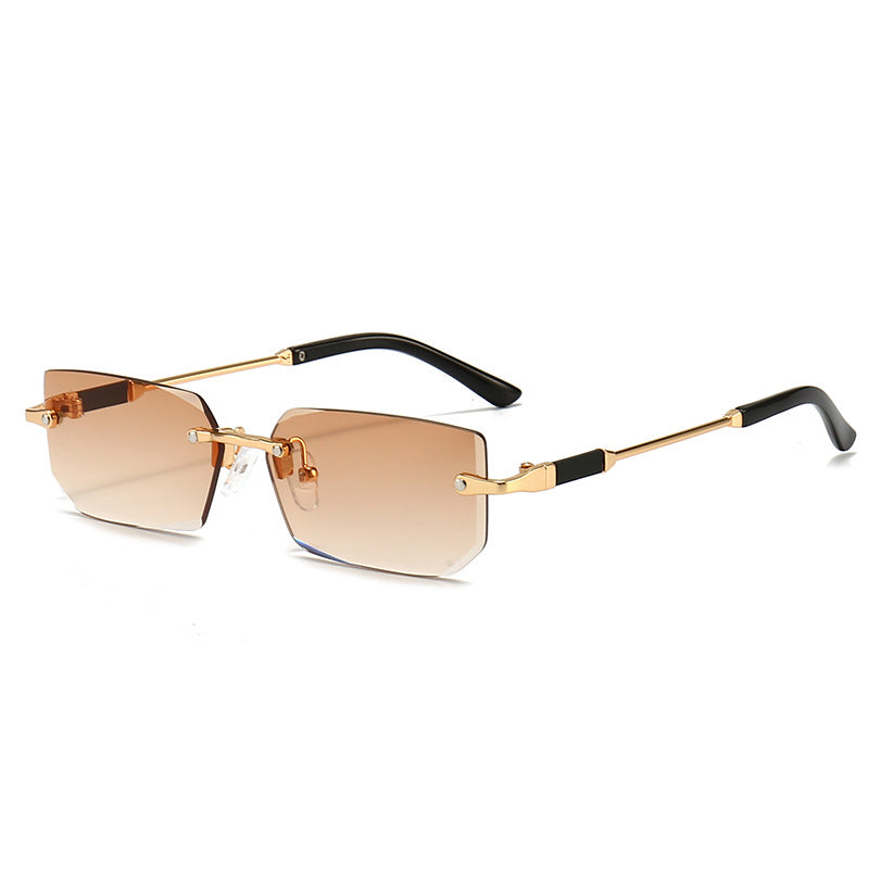 Damen elegante und modische Sonnenbrille mit transparentem Rahmen Karnz