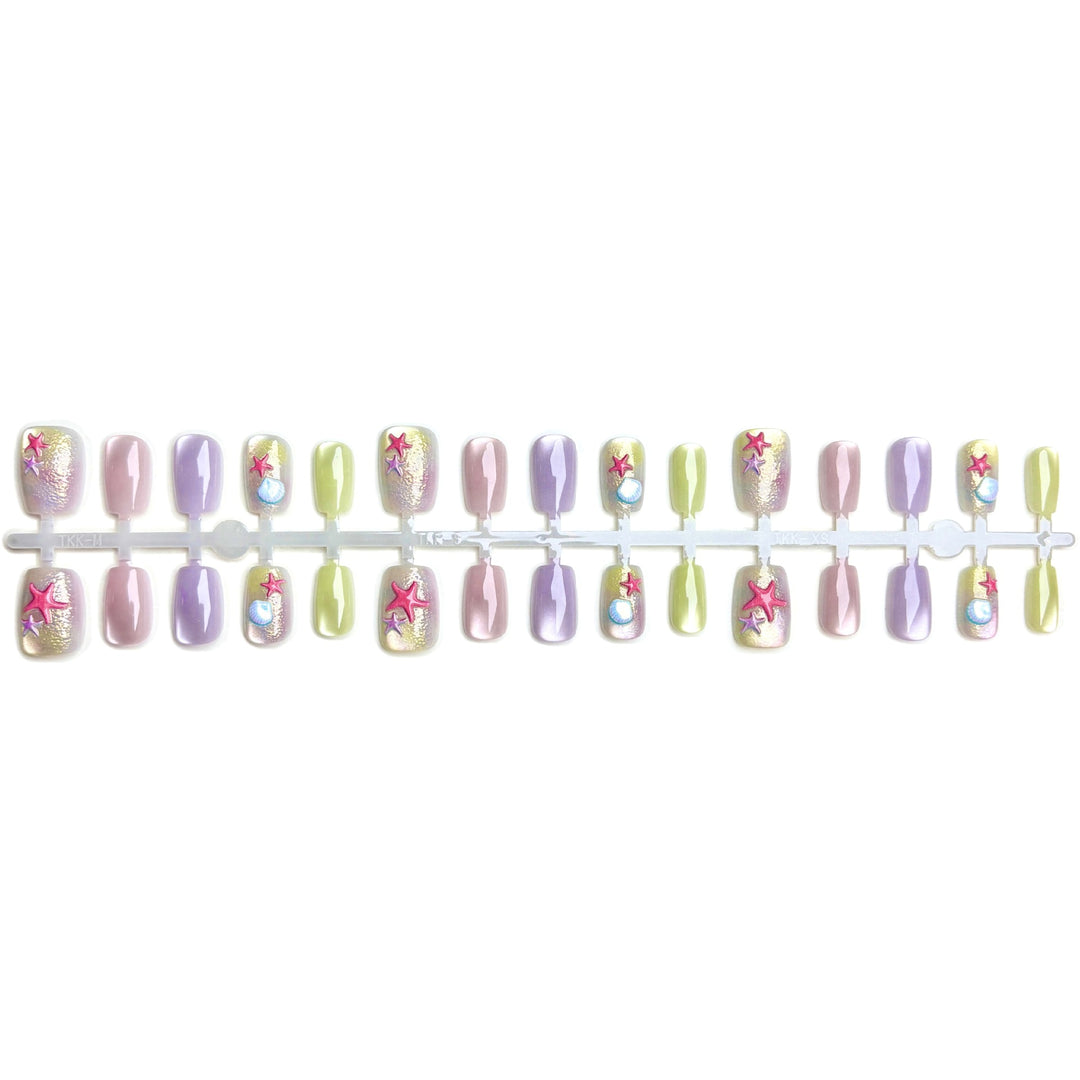 Ausgefallenes meeresmotiv Press-On Nagelkunst Set
