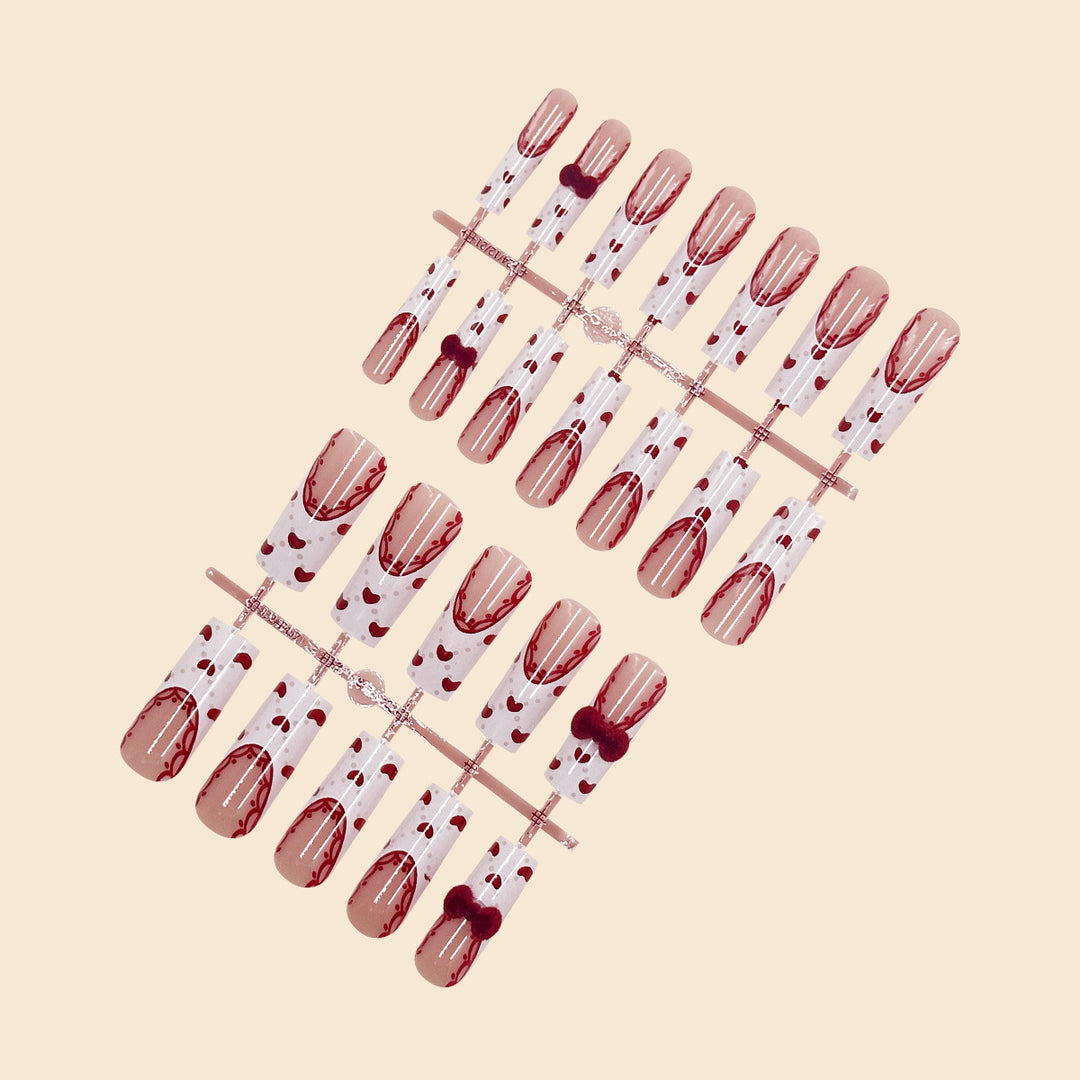 Herz-Themen Nagelkunst Extensions