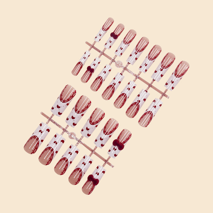 Herz-Themen Nagelkunst Extensions