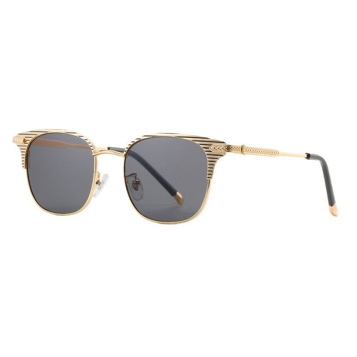 Damen Designer-Sonnenbrille mit luxuriösem Rahmen und verspiegelten Gläsern Karnz