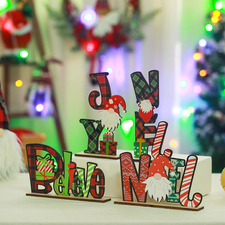 Festliche Holzdekoration mit Weihnachtsmotiv Karnz