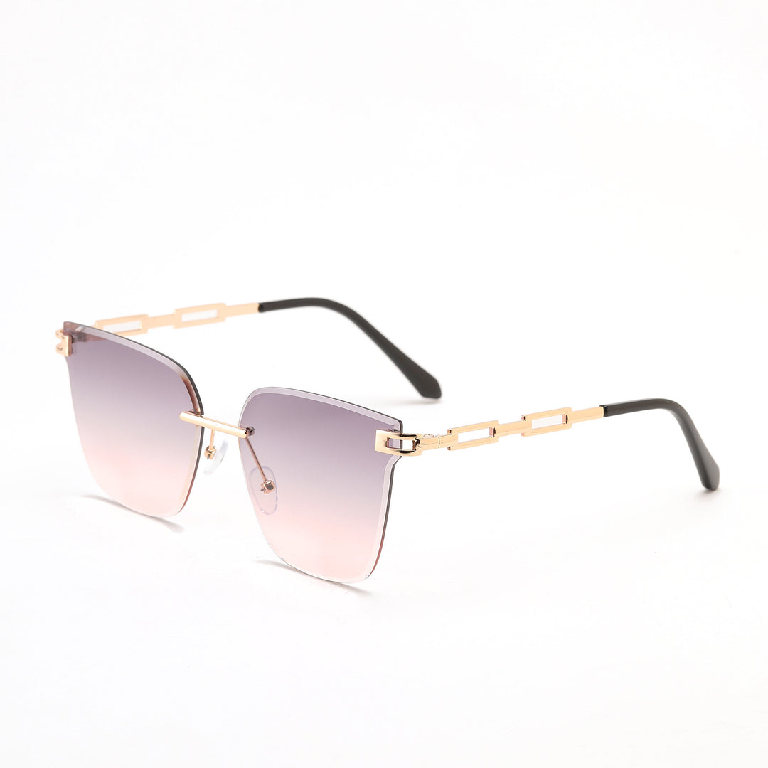 Damen modische Sonnenbrille mit filigranem Rahmen und UV-Schutz Karnz