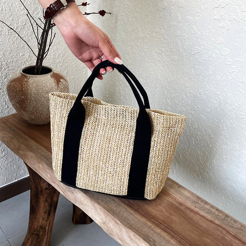 WoEco-Freundliche Strohtasche Strand Karnz