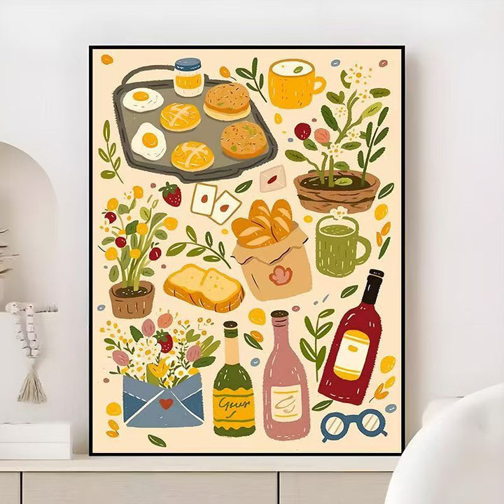 Gourmet kulinarisches Wandkunst Karnz