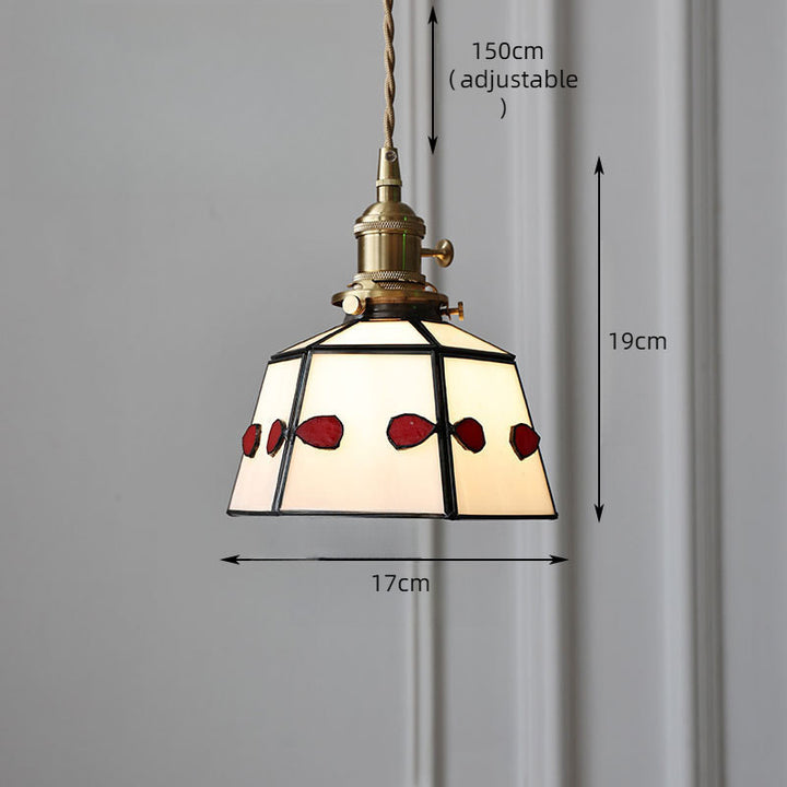 Verstellbare Vintage-Glas-Hängeleuchte