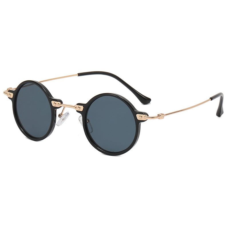 Damen runde Brille mit filigranem Metallrahmen Karnz