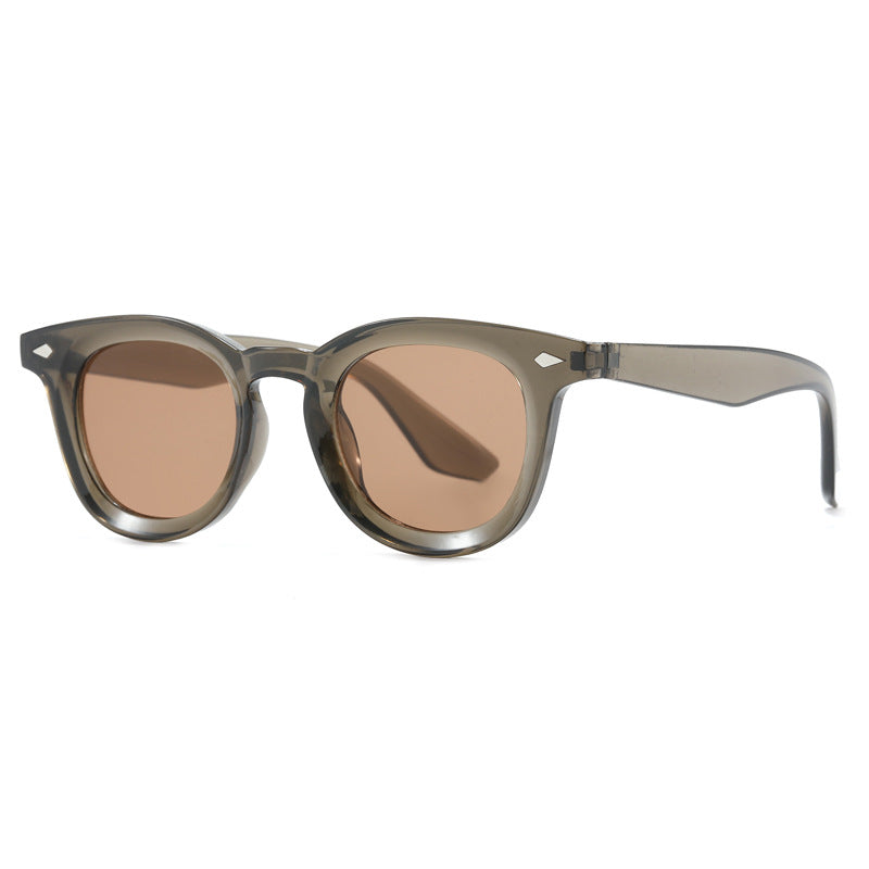 Damen modische Cat-Eye Sonnenbrille mit transparentem Rahmen Karnz
