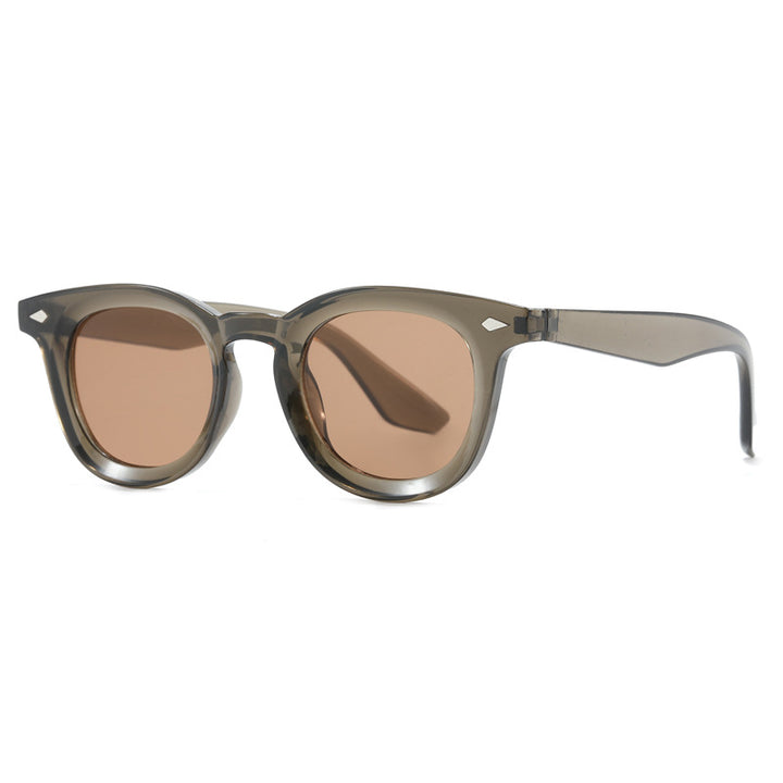 Damen modische Cat-Eye Sonnenbrille mit transparentem Rahmen Karnz
