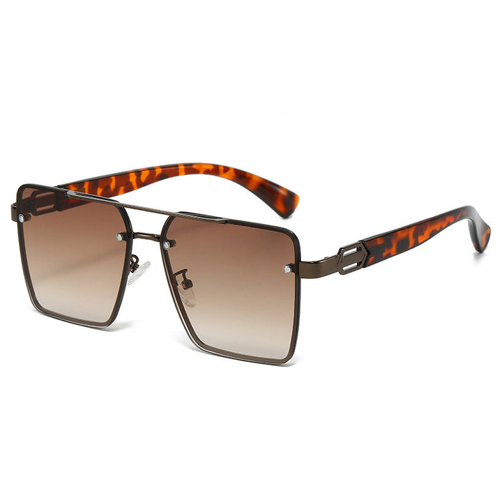 Damen quadratische Sonnenbrille mit elegantem Metallrahmen Karnz