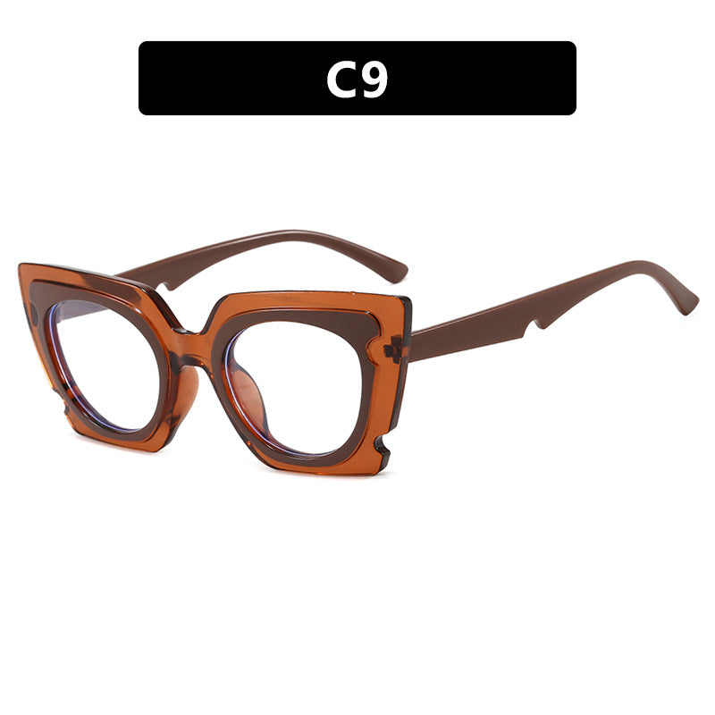 Damen oversized Sonnenbrille mit extravagantem Rahmen und UV-Schutz Karnz