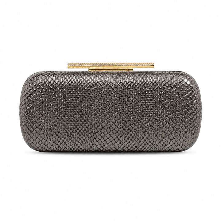 Texturierte metallic Abend Tasche