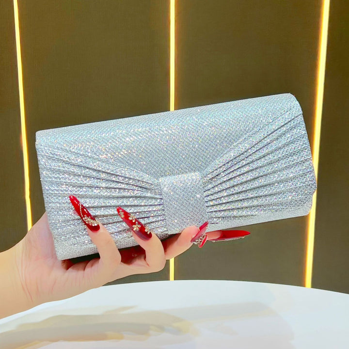Glitzernde Falt-Abend-Clutch
