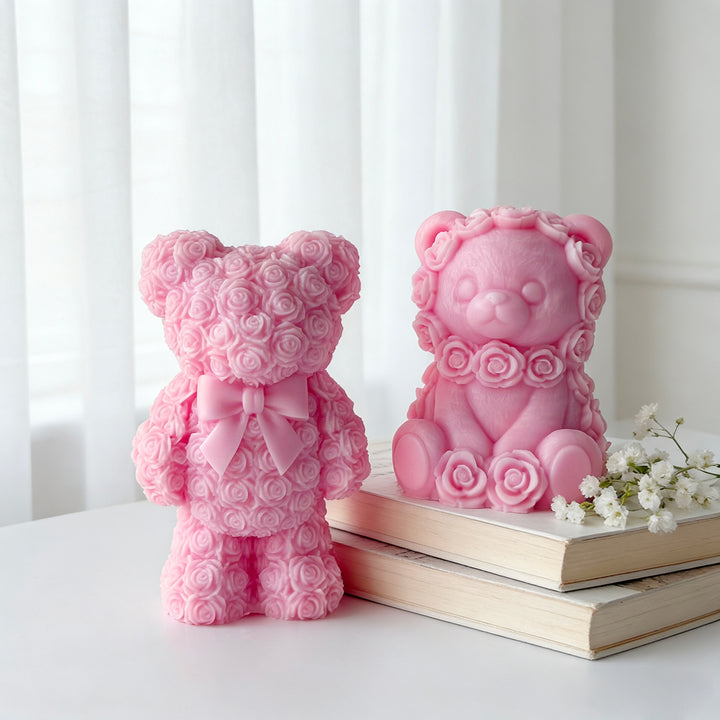 Teddybärförmige Dekorationskerze