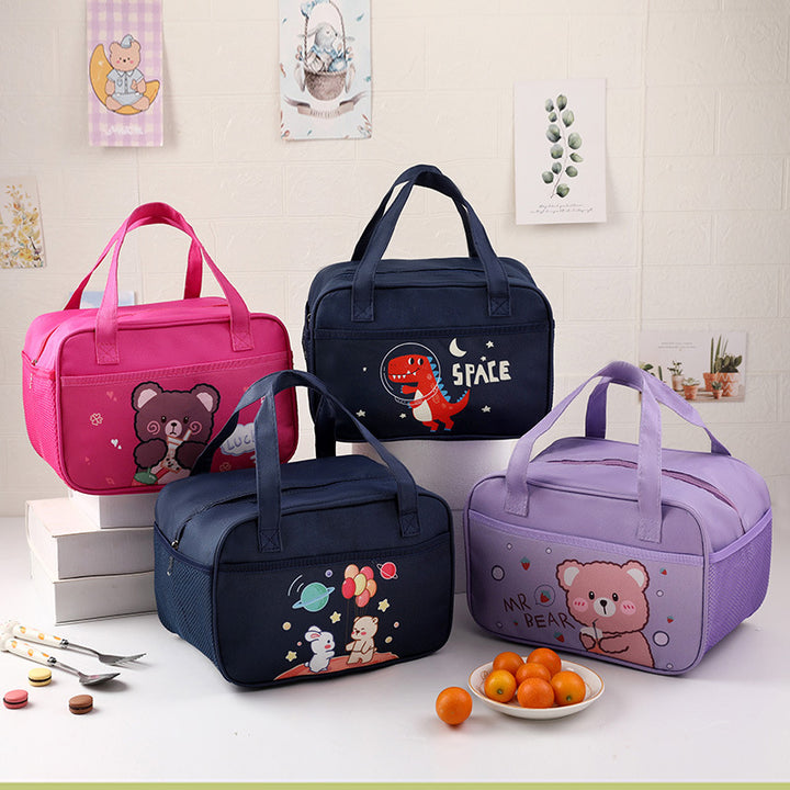Isolierte Kinder-Lunch-Tasche mit süßem Bären-Design Karnz