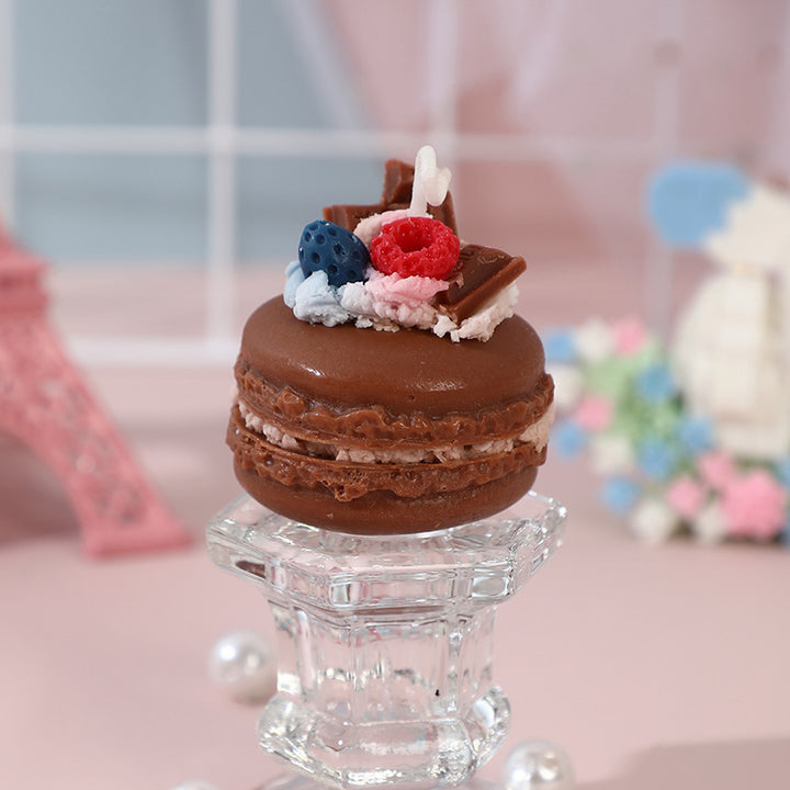 Mini Macaron Skulpturale Duftkerze mit Sahnehaube