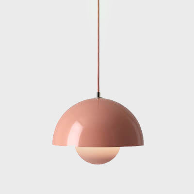 Skandinavische Pendelleuchte - Elegante 1-Licht halb-runde Beleuchtung für Wohnzimmer und Schlafzimmer | Karnz