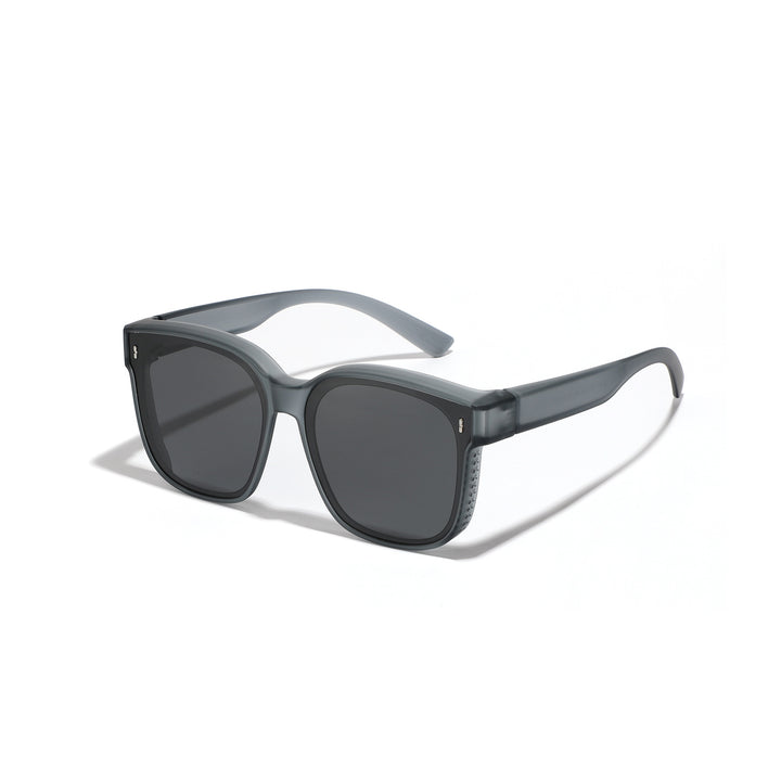 Damen quadratische Sonnenbrille mit modernem, hochglänzendem Rahmen und UV-Schutz Karnz