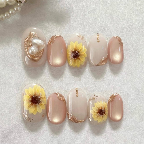 Künstlerisches Blumen Press-On Nagel Set 1790745390