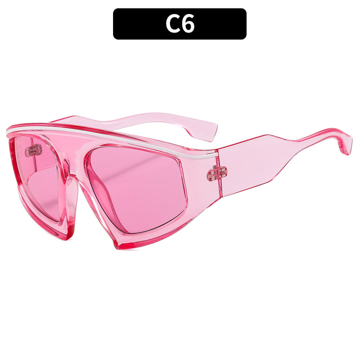 Futuristische Geometrische Schild Sonnenbrille