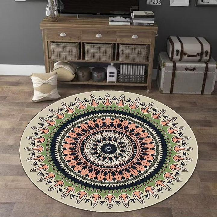 Vintage-inspirierter runder Teppich