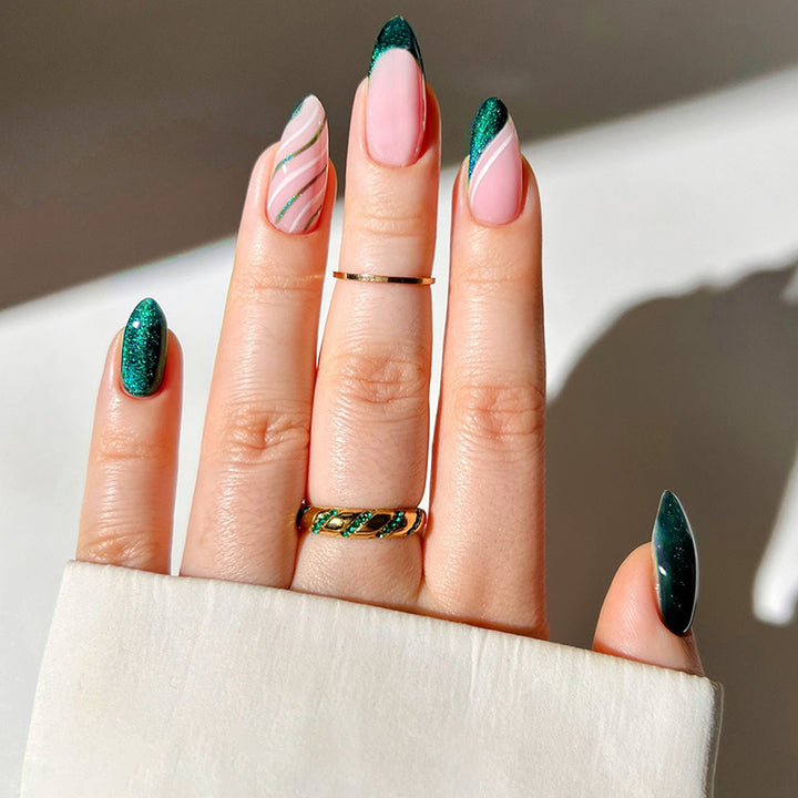 Glitzerndes Ombre Presse-Fingerna Set Karnz