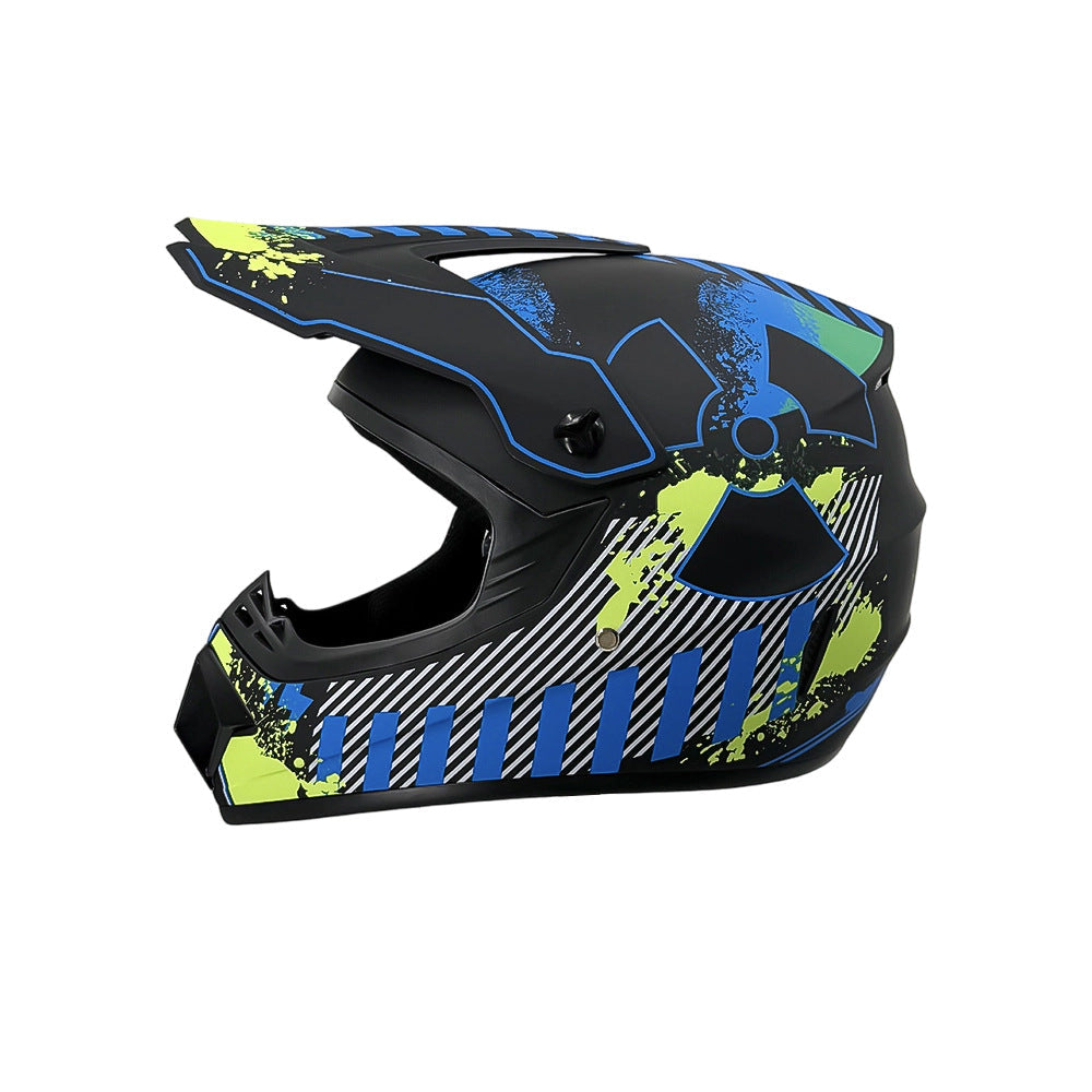 Vollgesicht-Motocross-Helm mit verlängertem Visier und verstärktem Kinnschutz Karnz