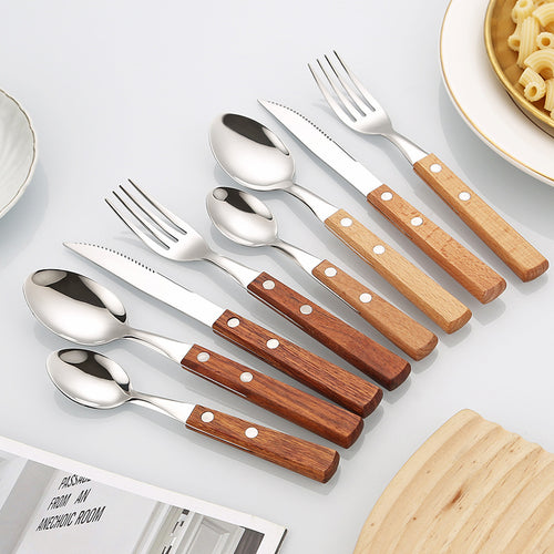 Dessertlöffel mit Ergonomischem Holzgriff Karnz