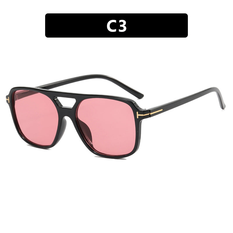 Damen modische quadratische Sonnenbrille mit luxuriösem Kunststoffrahmen und UV-Schutz Karnz