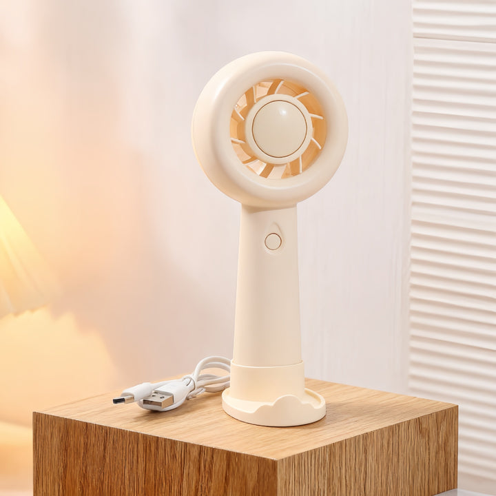 Damen Tragbarer Handventilator mit USB-Ladefunktion und ergonomischem Griff Karnz