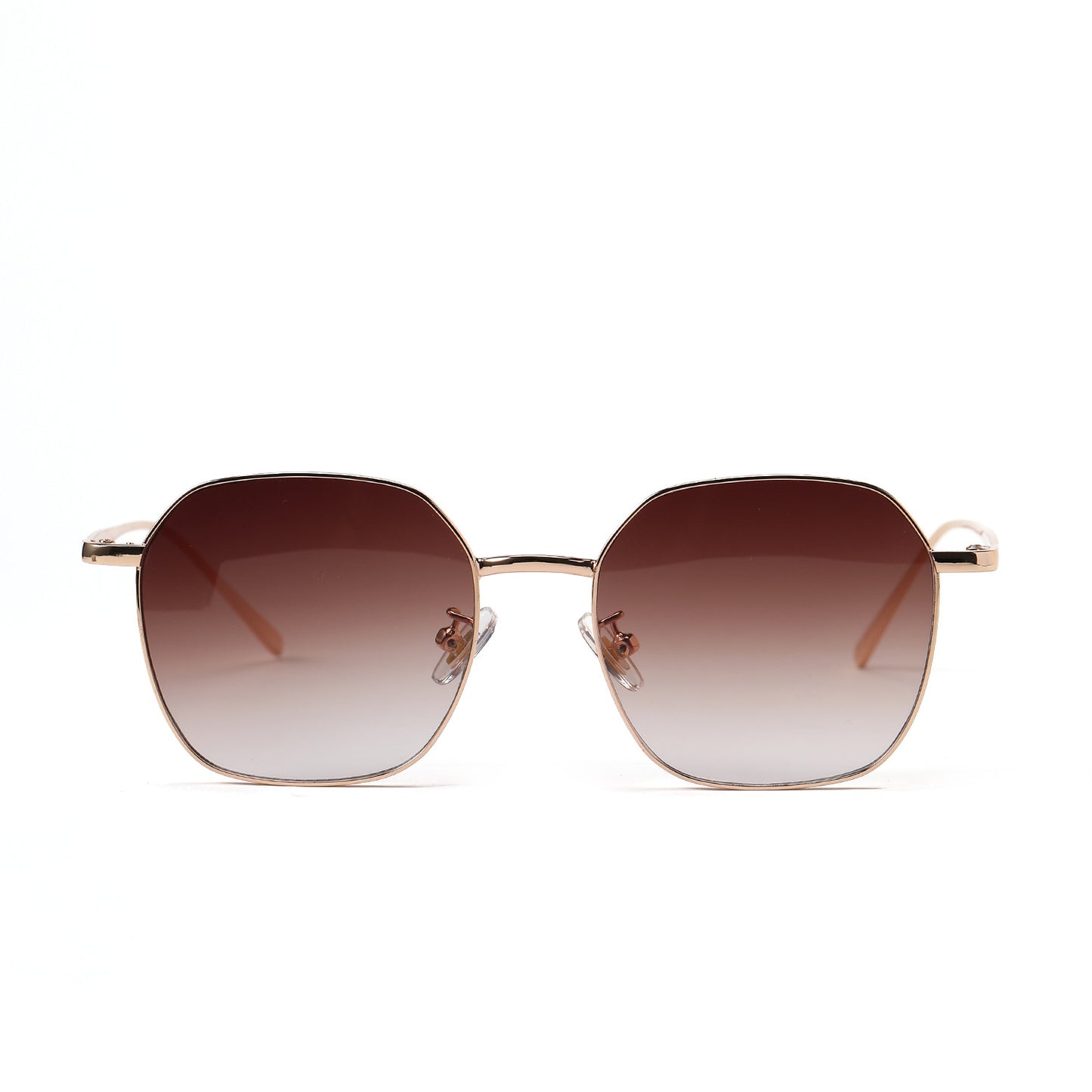 Damen geometrische Sonnenbrille mit modernem Metallrahmen Karnz
