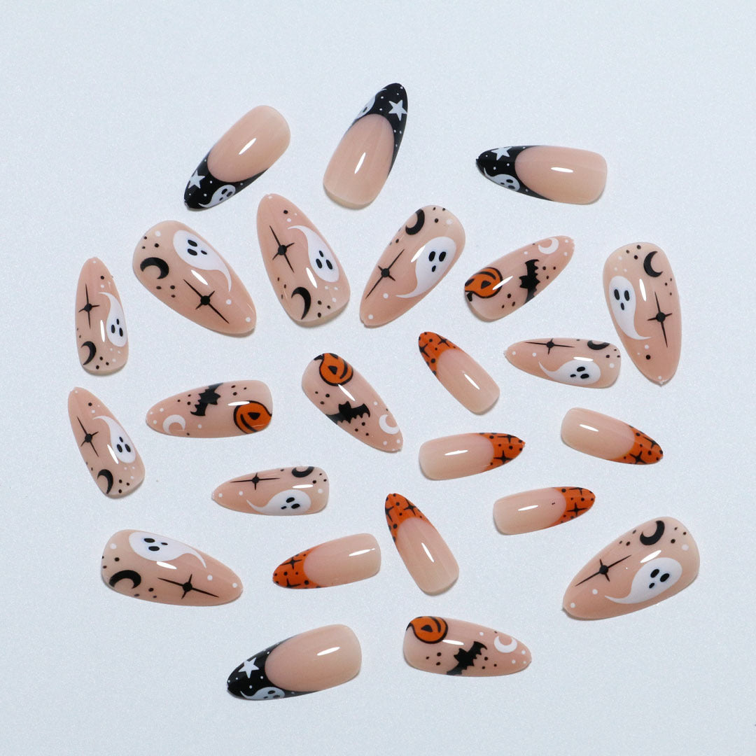 Künstlerisches Halloween-Themen Press-On Nagelset Karnz 1789805113