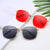 Damen stilvolle oversized Sonnenbrille mit glamourösem Metallrahmen Karnz