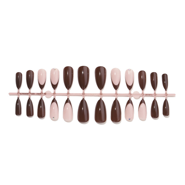 Press-On Nail Art Set mit eleganten Französischen Tipps Karnz