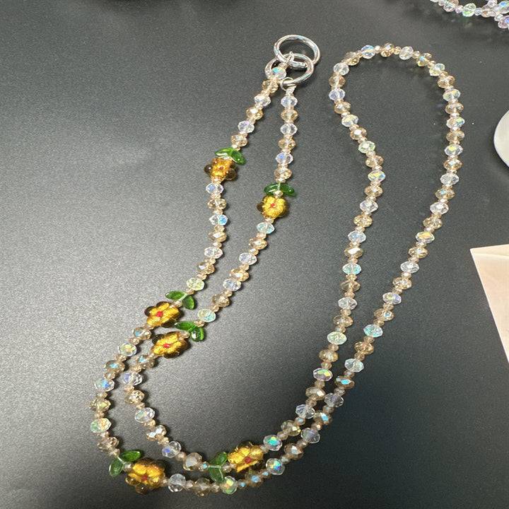 Dekorativer floraler Perlenhalsband Karnz