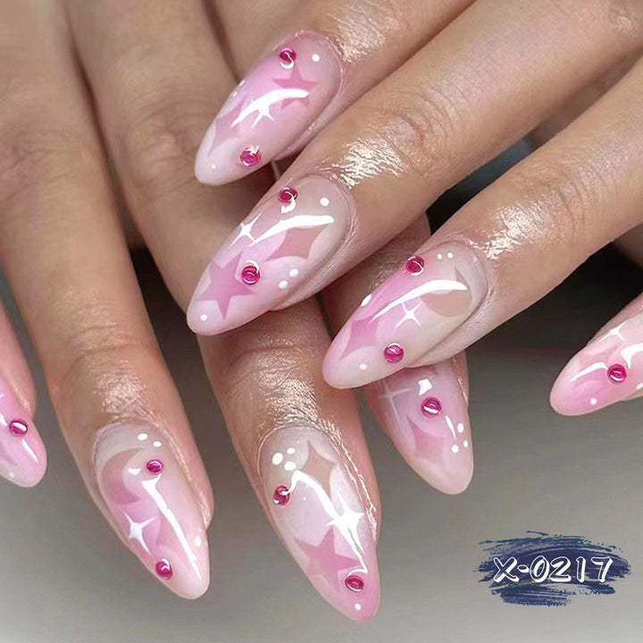 Künstlerisches mit Sternen verziertes Nagelkunst-Set