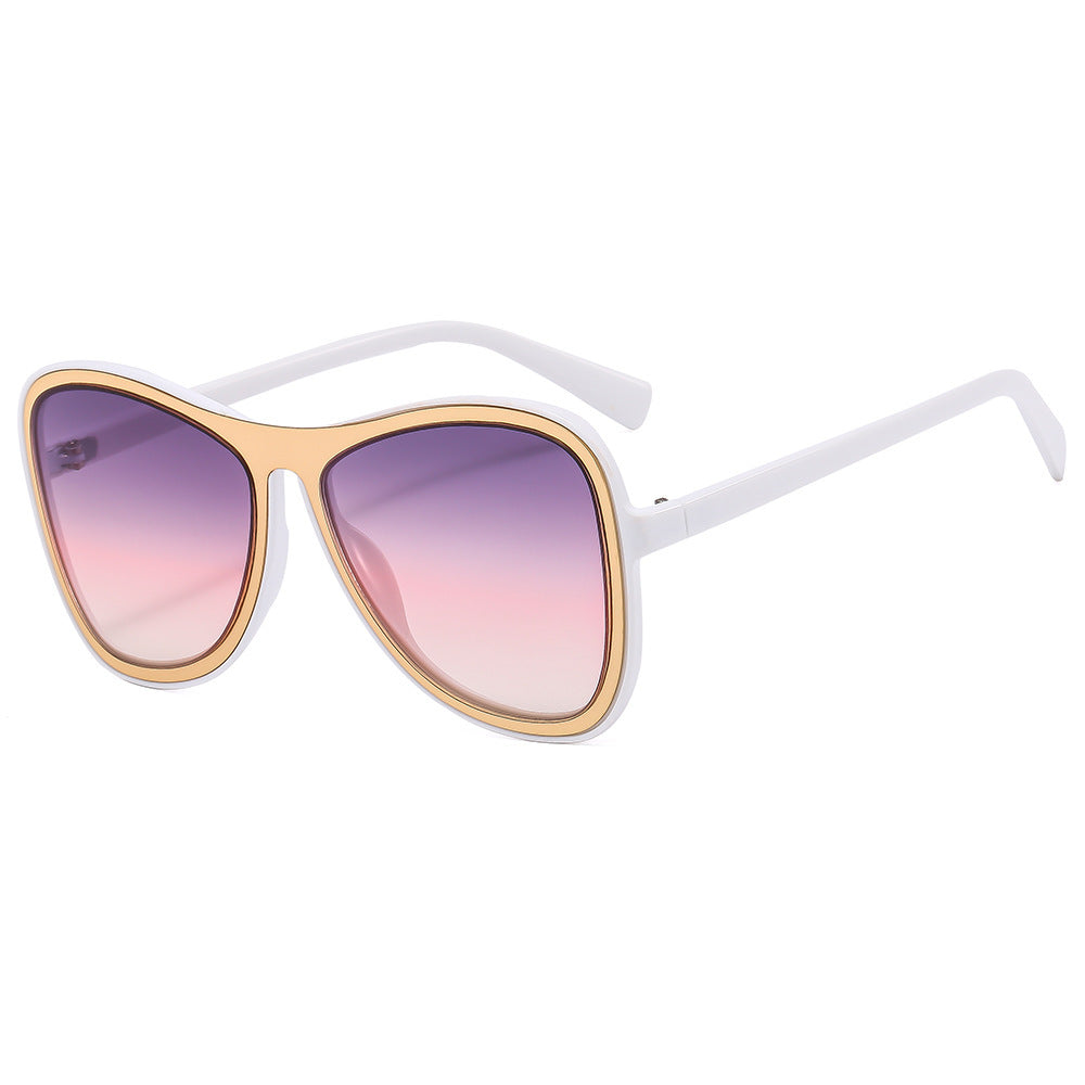 Damen oversized Sonnenbrille mit modernem Schildpatt-Design Karnz