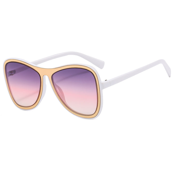 Damen oversized Sonnenbrille mit modernem Schildpatt-Design Karnz