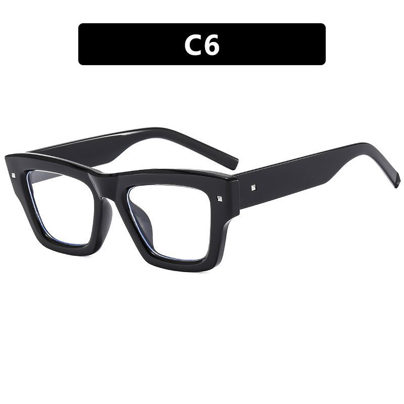 Damen modische rechteckige Brille mit facettenreichem Design Karnz