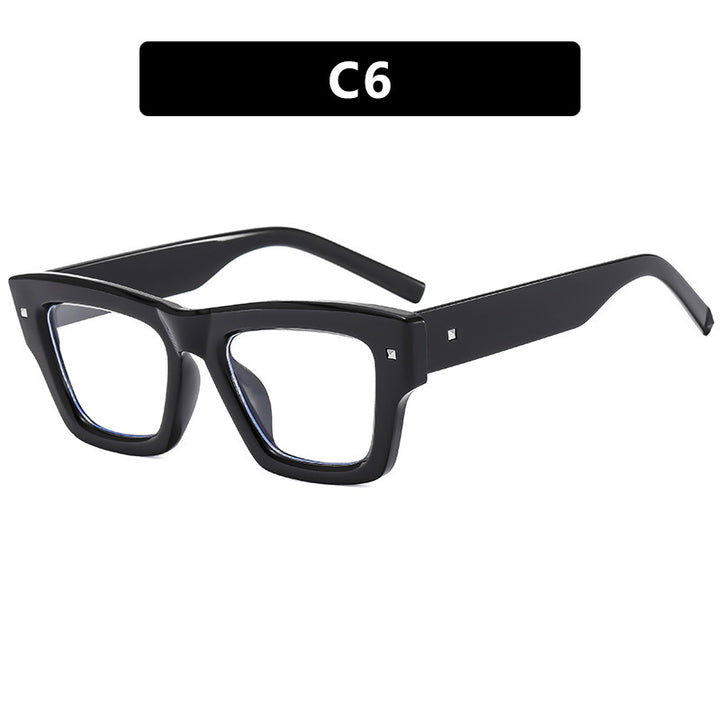 Damen modische rechteckige Brille mit facettenreichem Design Karnz
