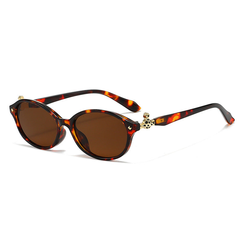Damen modische optische Brille im eleganten Ova-Design mit goldenen Akzenten Karnz