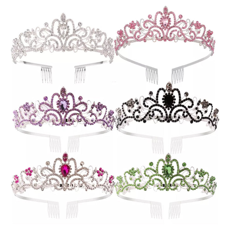 Damen Funkelnde Kristall-Tiara mit filigranem Design Karnz
