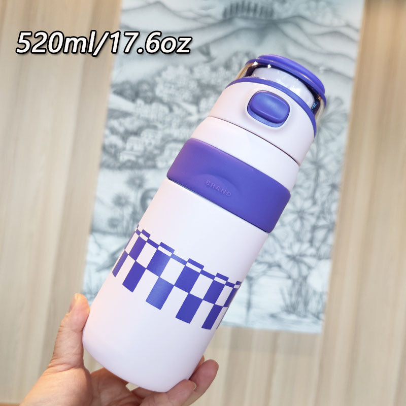 Damen BPA-freie Wasserflasche mit innovativem Sicherheitsverschluss Karnz